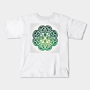 Saint Patrick's day - flat design white and green Kids T-Shirt